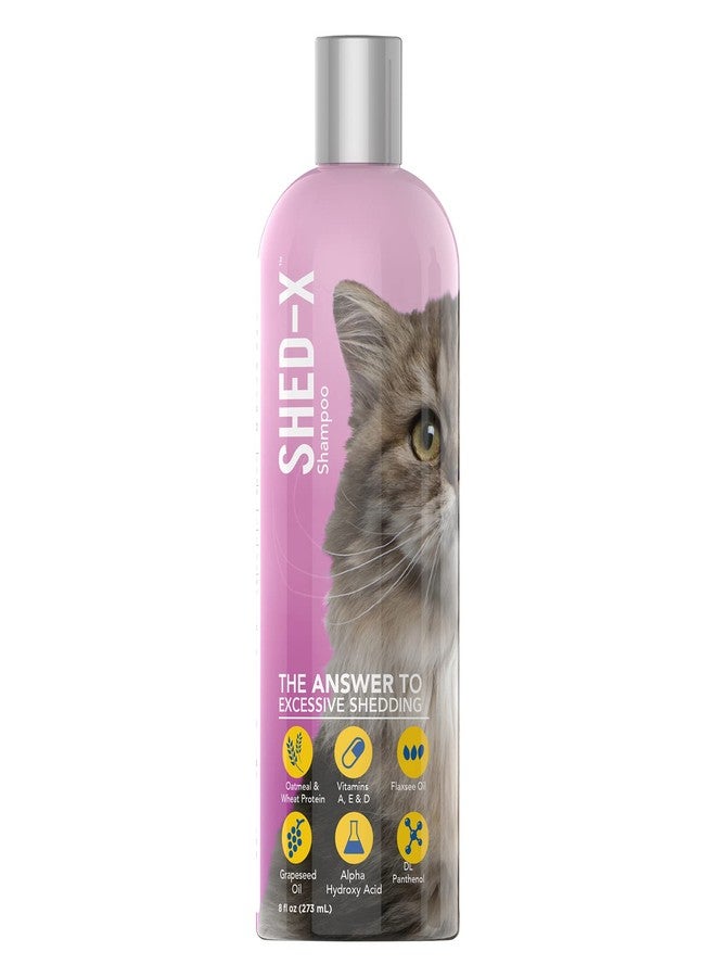 SynergyLabs Shed-X Shed Control Shampoo for Cats, 8 oz – Reduce Shedding – Shedding Shampoo Infuses Skin and Coat with Vitamins and Antioxidants to Clean, Release Excess Hair and Exfoliate - Image 1